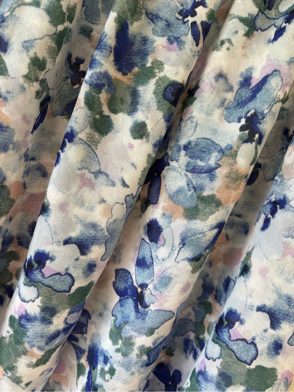 Lane Bryant Blue and White Floral Tank with Wide Straps - Picture 5 of 5